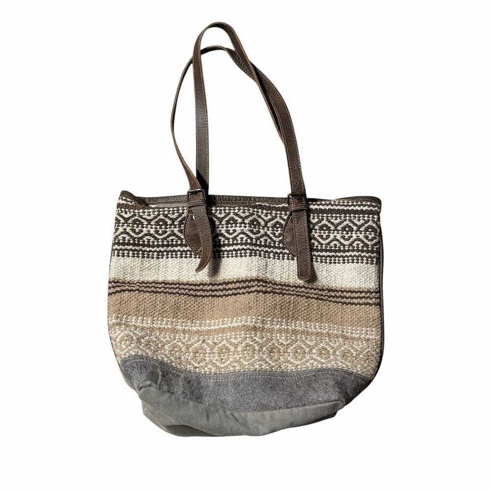 Myra Bag Tote‎ Shoulder Bag Womens Large Beige Tan Boho Southwestern
